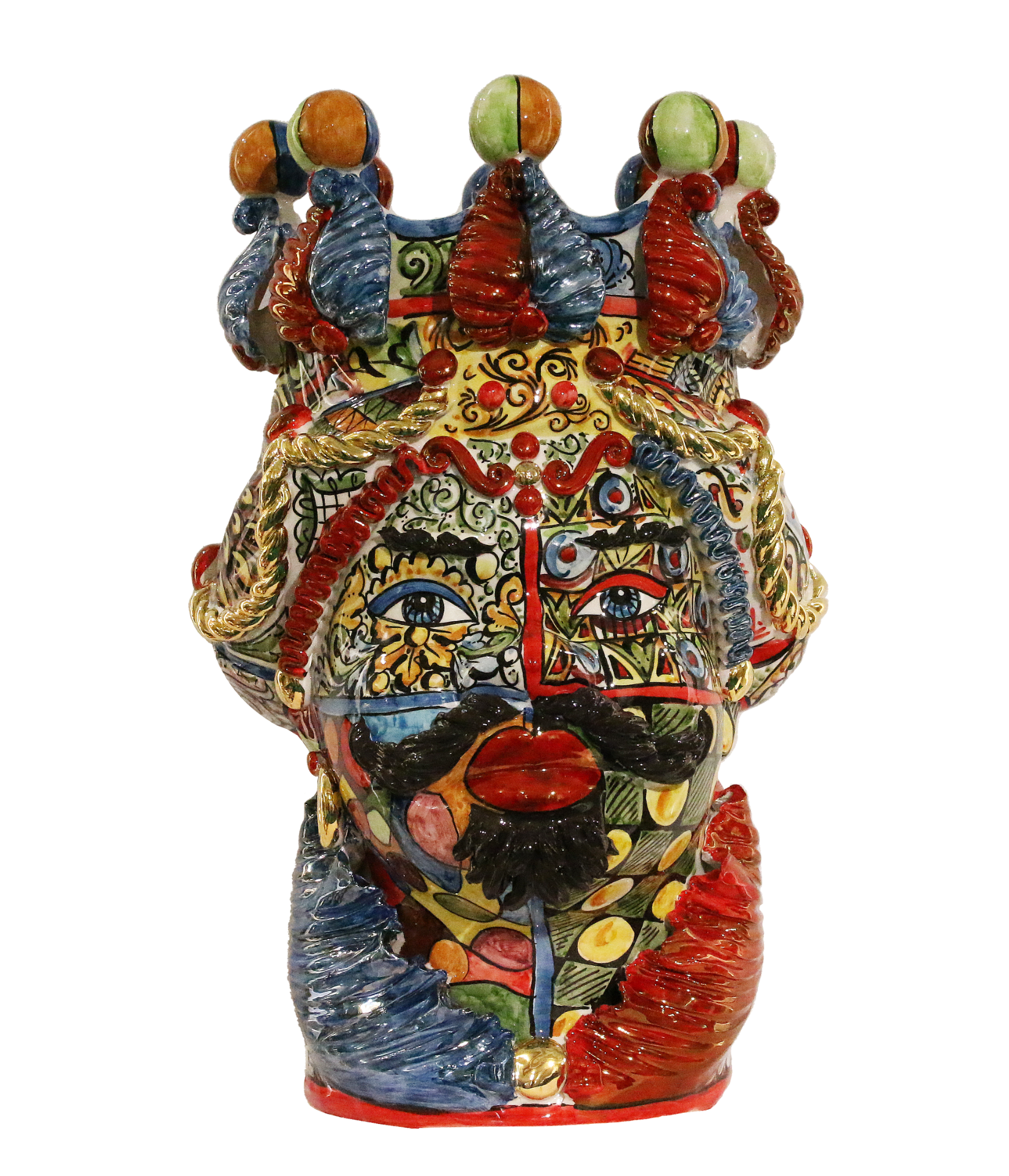 Little ceramic guy with a beard and crown