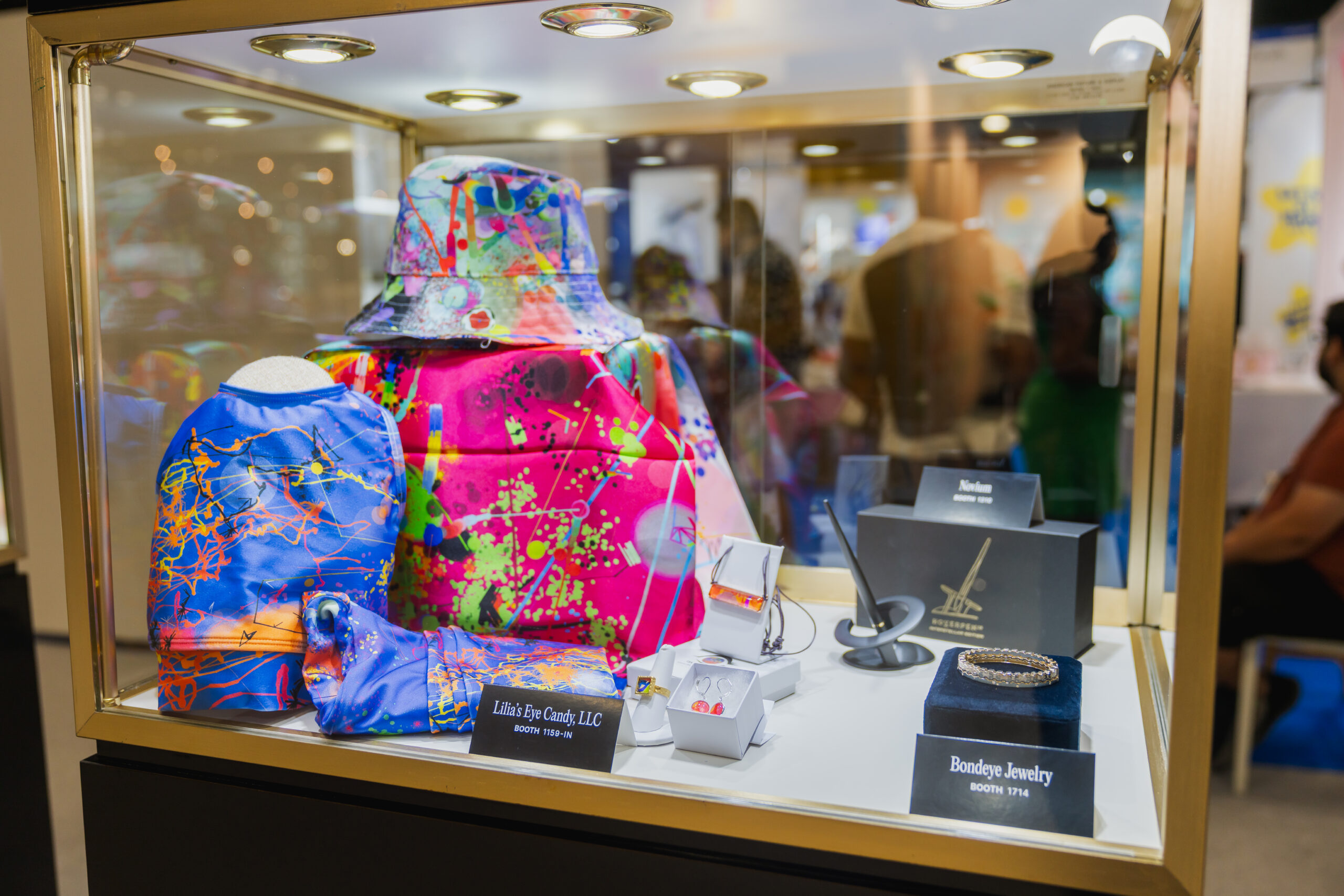 A booth display of finalists of the Innovation and Impact Awards at NY NOW