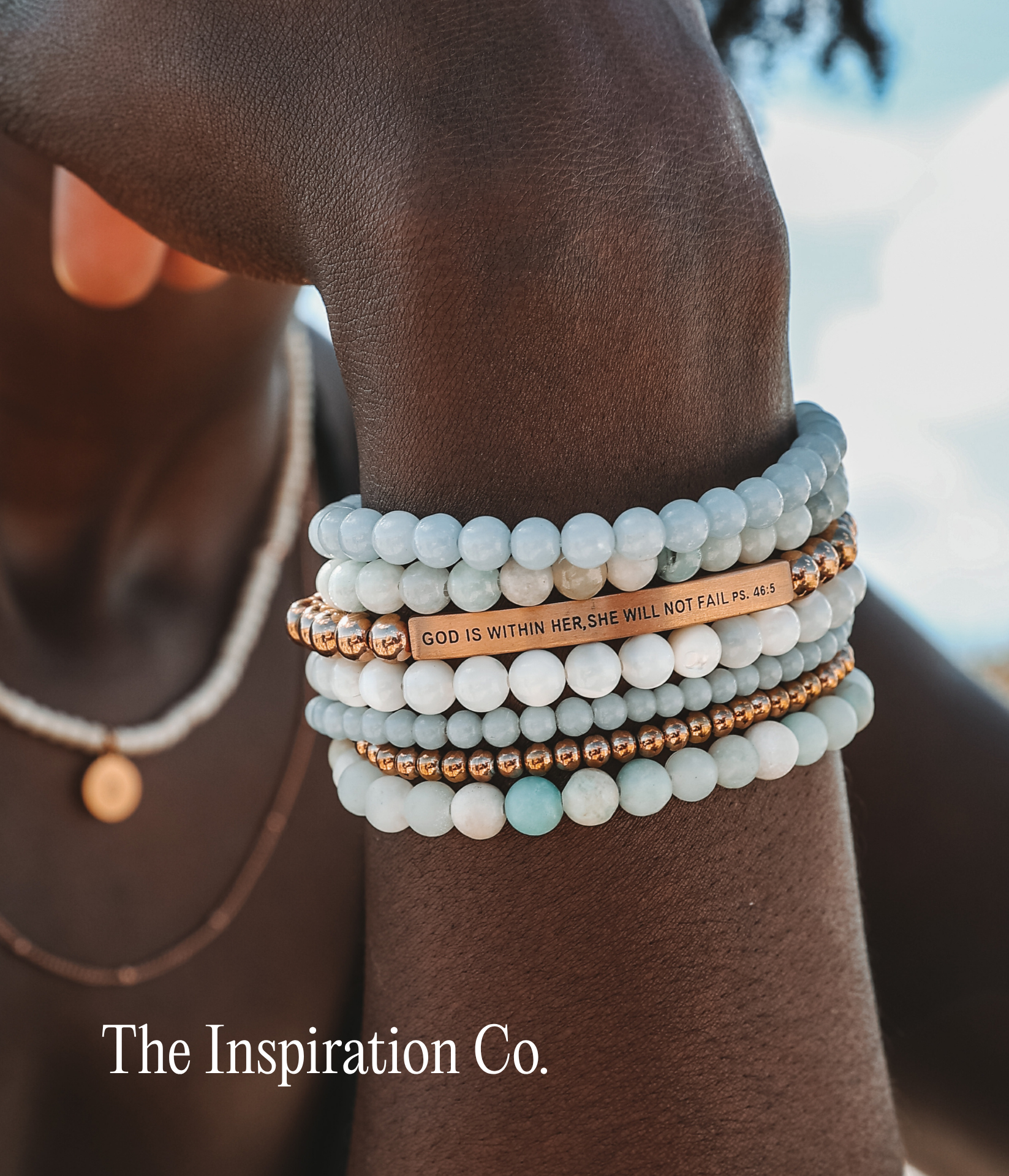 A woman wears bracelets